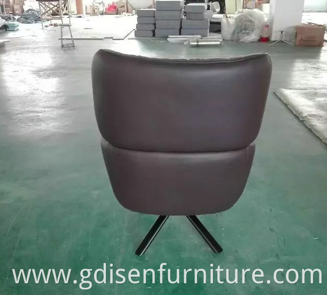 Modern design comfortable living room Tabano Armchair swivel chair in leather